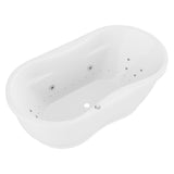 Lori Series 71 in. L x 36 in. W Acrylic Freestanding Air Bathtub with Center Drain in White