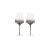 Dark Smoke Stem White Wine Glasses (Set of Two)