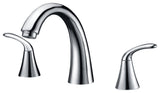 Note Series 2-Handle Deck-Mount Roman Tub Faucet in Polished Chrome