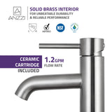 Valle Single Hole Single Handle Bathroom Faucet in Brushed Nickel