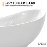 Talyah Series 71 in. x 35 in. Flat Bottom Acrylic Freestanding Soaking Bathtub with Center Drain in Glossy White
