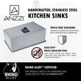 Vanguard Undermount Stainless Steel 30 in. 0-Hole Single Bowl Kitchen Sink in Brushed Satin