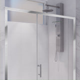 Halberd Series 47 to 48 in. x 72 in. Sliding Framed Shower Door with Tsunami Guard Tempered Glass