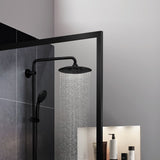 Welle 34 in. x 74 in. Framed Fixed Shower Screen Door with 5/16" (8mm) Tempered Fluted or Clear Glass