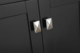Chateau 48 in. W x 22 in. D Bath Vanity Set in Black with Vanity Top in Carrara Marble with White Sink and Mirror