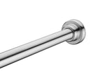 48-88 Inches Shower Curtain Rod with Shower Hooks in Polished Chrome | Adjustable Tension Shower Doorway Curtain Rod | Rust Resistant No Drilling Anti-Slip Bar for Bathroom | AC-AZSR88CH