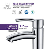 ANZZI Quartet Series Single Handle High Arc Vessel Sink Faucet, 1.2 GPM, Various Finishes