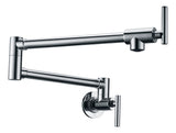 ANZZI Braccia Articulated Pot Filler, Dual Shut-Off Valves, 4 GPM High Flow, 24" Max Reach, Solid Brass Construction, Multiple Finishes