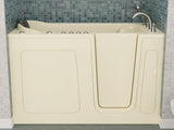 ANZZI Nimbus Series 32 in. L x 60 in. W Dual Jetted Bathtub in Biscuit with Microbubbles Jet