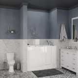 ANZZI Nimbus Series 30 in. L x 59 in. W Dual Jetted Bathtub in White with Microbubbles Jet