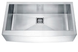 Elysian Farmhouse Stainless Steel 36 in. Single Bowl Kitchen Sink in Brushed Satin