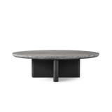 VICTORIA ALUMINUM Oval Stone Coffee Table