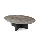 VICTORIA ALUMINUM Oval Stone Coffee Table