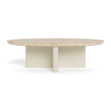 VICTORIA ALUMINUM Oval Stone Coffee Table