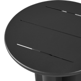 VICTORIA ALUMINUM Round Slatted Side Table