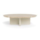 VICTORIA ALUMINUM Round Stone Coffee Table