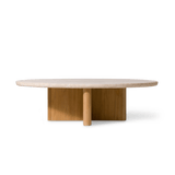 Victoria Teak Oval Stone Coffee Table