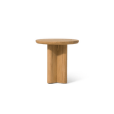 Victoria Teak Round Slatted Side Table