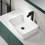 Modena Series 5.4 in. Ceramic Rectangular Vessel Bathroom Sink Basin in White