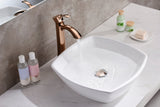 Deux Series Ceramic Vessel Sink in White