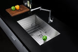 ANZZI 32 in. Undermount Kitchen Sink, Handcrafted Stainless Steel (16/18 Gauge), Single or Double Bowl, Various Series