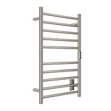 Bali Series 10-Bar Wall Mounted Electric Bathroom Towel Warmer Rack in Brushed Nickel Finish Stainless Steel