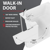 ANZZI Coupe Series 29 in. x 53 in. Wheelchair Access Walk-In Air Tub in White