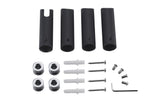 Gown Series 7-Bar Wall Mounted Electric Plug-In Bathroom Towel Warmer Rack in Matte Black Finish Stainless Steel