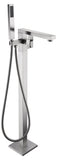 Impala Series 2-Handle Claw Foot Tub Faucet with Hand Shower in Brushed Nickel