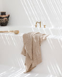 Waffle Bath Towel in Beige