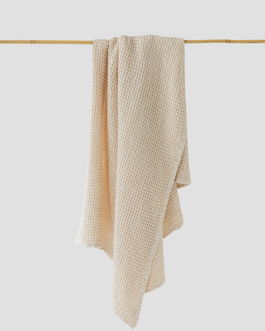 Waffle Bath Towel in Vanilla