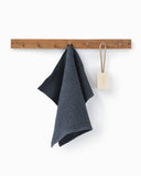 Waffle face towel in Dark gray