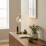 Wander Right Angle Glass Table Lamp - Bronze