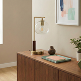 Wander Right Angle Glass Table Lamp - Bronze