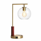 Wander Right Angle Glass Table Lamp - Bronze