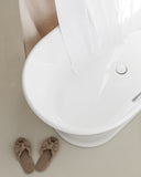 Waterproof linen shower curtain panel (1 pcs) in Natural