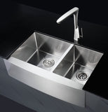 Elysian Farmhouse Stainless Steel 32 in. 0-Hole Single Bowl Kitchen Sink