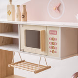 ROBUD Wooden Play Kitchen with Realistic Accessories