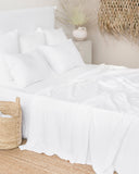 White linen sheet set (4 pcs)