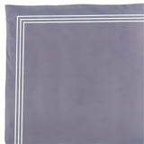 200TC Yarn Dyed Chambray Indigo Blue Triple Embroidery Duvet Cover Set