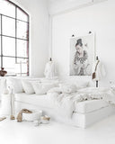 White linen fitted sheet