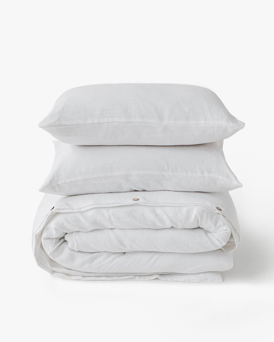 White linen duvet cover set (3 pcs)