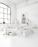White linen pillowcase
