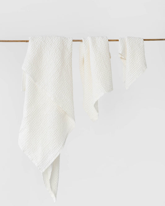 White waffle towel set (3 pcs)