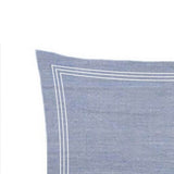 200TC Yarn Dyed Chambray Indigo Blue Triple Embroidery Pillow Sham