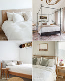 White linen duvet cover set (3 pcs)