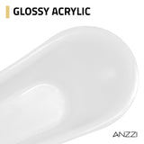 Talyah Series 71 in. x 35 in. Flat Bottom Acrylic Freestanding Soaking Bathtub with Center Drain in Glossy White