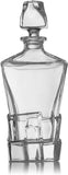 Crystal Wine and Whiskey Iceberg Mountain Glacier Decanter with 4 Glasses