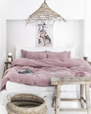 Woodrose linen duvet cover