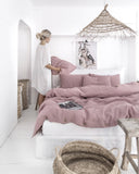 Woodrose linen sheet set (4 pcs)